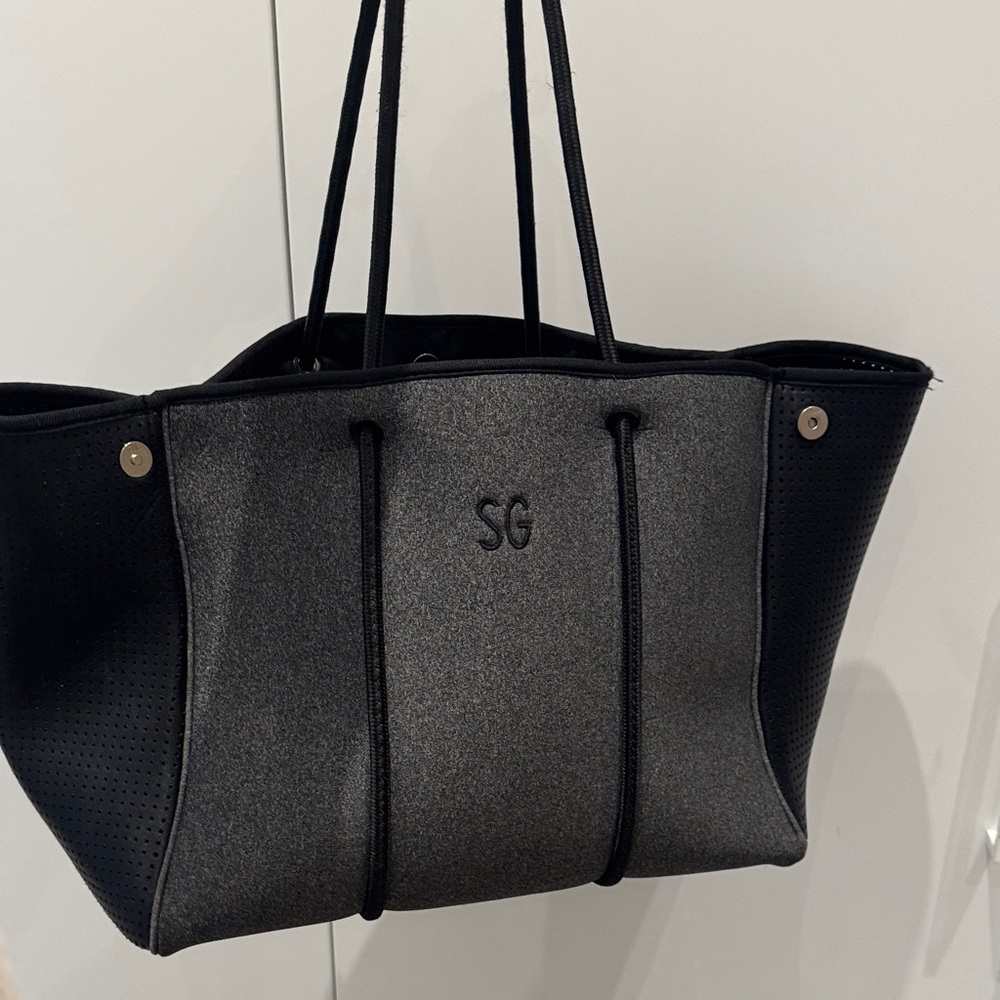 Black and Gray Women's Tote Bag
